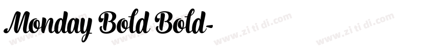 Monday Bold Bold字体转换